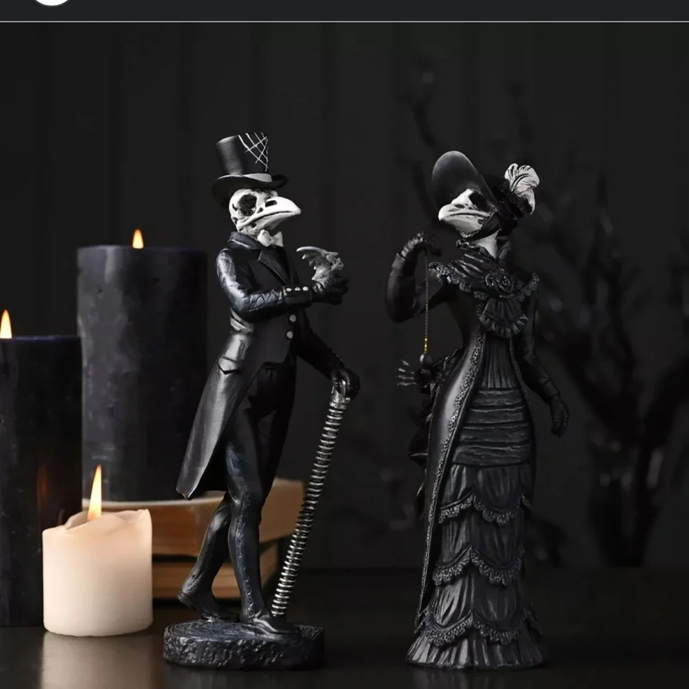 Gothic Plague Doctor Figurines Set